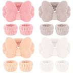 CAVETEE Spa Headband for Washing Face, 4 Pack Fuzzy Skincare Cute Butterfly by CAVETEE