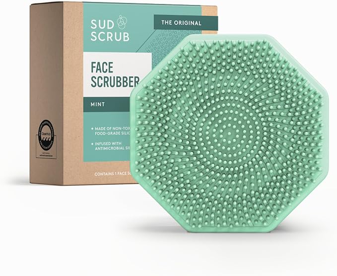Sud Scrub® Antimicrobial Silicone Face Scrubber, 1 Pack, Gentle Face Exfoliator by SudScrub