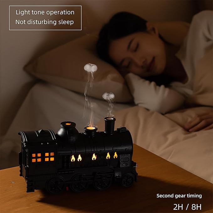 Retro Train Aromatherapy Diffuser 300ML Ultrasonic Cool Mist Humidifier - Image 4