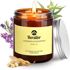 Aromatherapy Candles, Scented Candles, 7OZ Lavender Eucalyptus Candles Stress by BERSILER