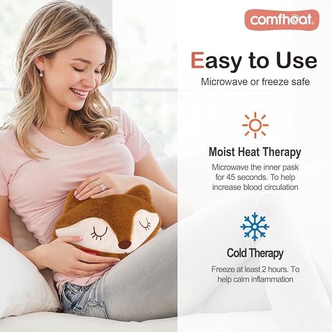 Fox Microwave Heating Pad for Pain Relief, Unscented Microwavable Heating Pads - Image 6