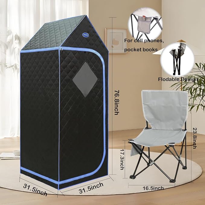 Portable Infrared Sauna for Home Spa, Full Size 1 Person Far Infrared Sauna - Image 5