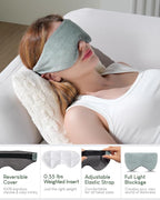 Sivio Weighted Eye Mask for Sleeping, Cooling & Cozy Reversible Blackout Sleep - Image 2