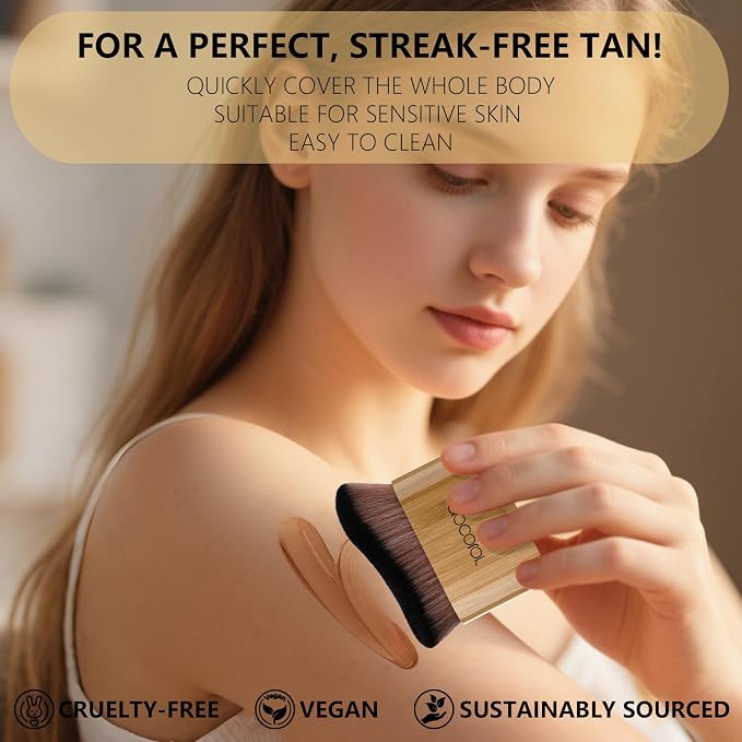 docolor Self Tanner Brush Large Body Makeup Brush, Soft Vegan Tanning Brush no - Image 6