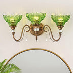 Vintage Bathroom Vanity Light, 3-Light Matte Antique Brass Finish Wall Sconce - Image 2