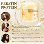 Collagen Hair Mask, Deep Repair Conditioning Argan Oil Hair Mask - Image 5