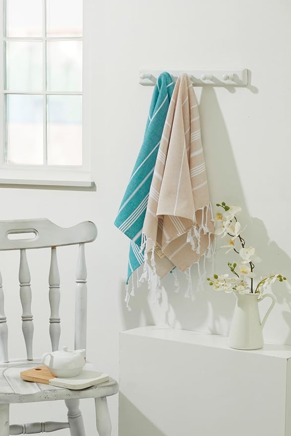 Hand Towels - Set of 2, Decorative Peshtemal Cotton Hand Towels - Image 7