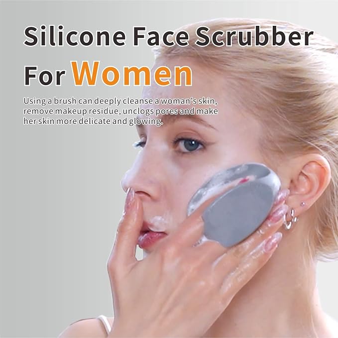 Soft Silicone Face Scrubber, Facial Cleansing Brush, Facial Exfoliation Scrub - Image 3