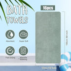SmoothNovelty 16 Pack Microfiber Bath Towels Bulk 27'' x 60'' Oversized Size - Image 2