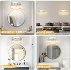 2-Light Silvery Bathroom Light Fixtures, Modern Bathroom Vanity Lights Fixture - Image 6