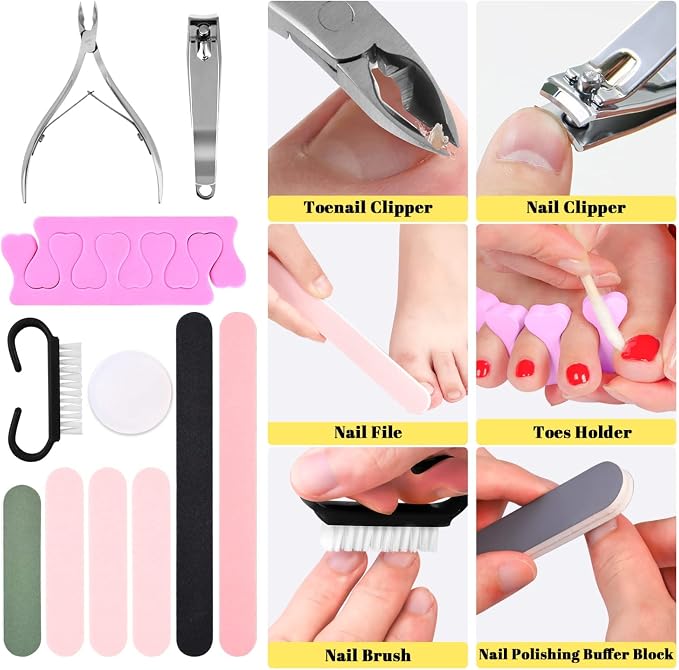 Professional Foot Care Kit, 30-Piece Pedicure Set - Image 5