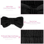 Ondder 8 Pack Makeup Headband Black and Pink Spa Headband Skincare Headbands - Image 5