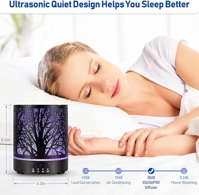 EQUSUPRO Essential Oil Diffuser 300ml Metal Electric Ultrasonic Diffuser - Image 6
