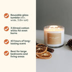 Calyan Wax Co. Golden Cider & Nutmeg 3 Wick Scented Candle - Image 5