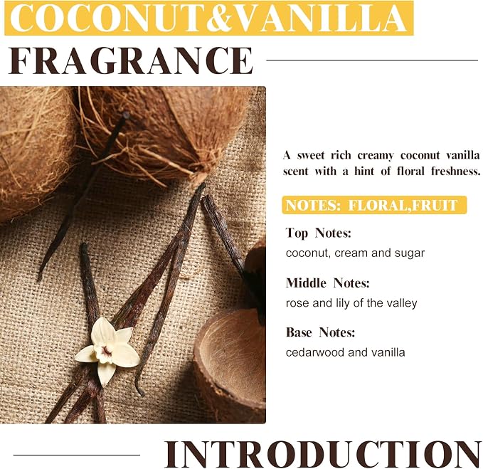 Coconut & Vanilla Fragrance Oils, Premium Essential Oils - Image 3