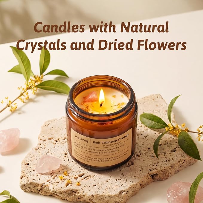 24 Pack Scented Candles for Home, 3.5oz Crystal Soy Candles-Long Burning Time - Image 4