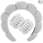Zkptops Spa Headband for Washing Face Wristband Set Sponge Makeup Skincare by ZKPTOPS