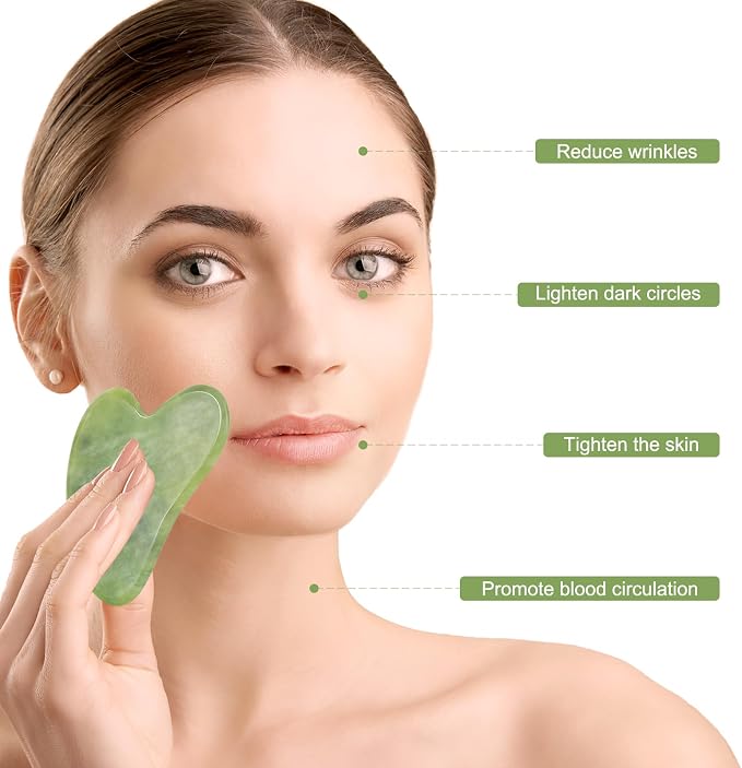 Jade Stone Gua Sha Massage Tool Set Larger Guasha Board - Image 6