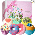 STNTUS INNOVATIONS Bath Bombs, 7 Natural Bath Bomb Gift Set, Handmade Bubble by Perjoy+