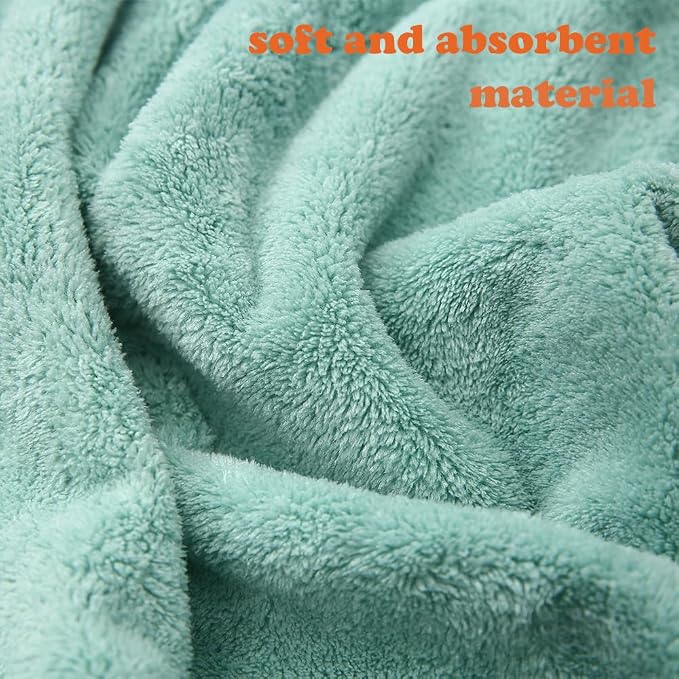 M-bestl 2 Pack Microfiber Hair Towel Wrap, Hair Drying Towel - Image 3