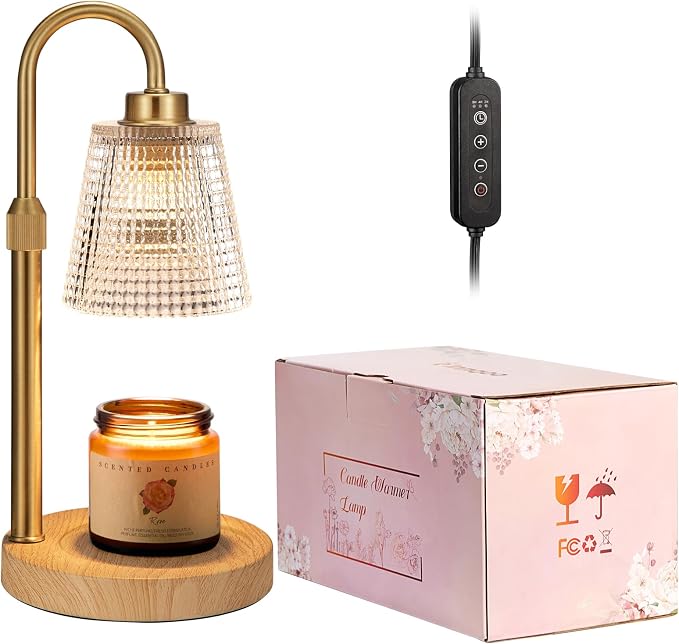 Innqoo Wood Color& Clear Candle Warmer Lamp - Image 8