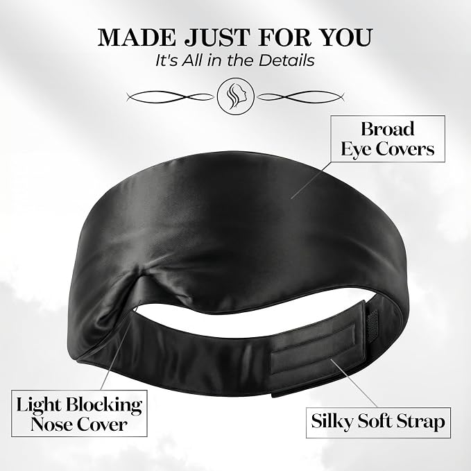 SLEEP SANCTUARY 100% Pure Mulberry Silk Sleep Mask - Image 6