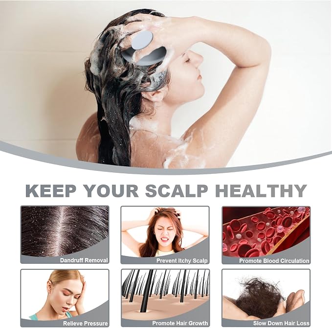 Meartchy Silicone Scalp Massager, Scalp Scrubber - Image 4