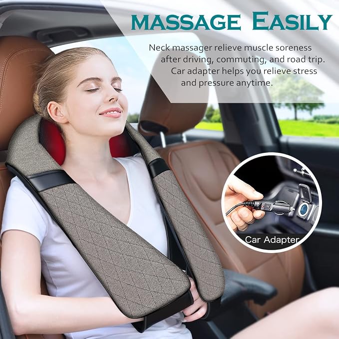 Blue Elf Shiatsu Electric Neck Back Massager Pillow 3D Kneading - Image 6