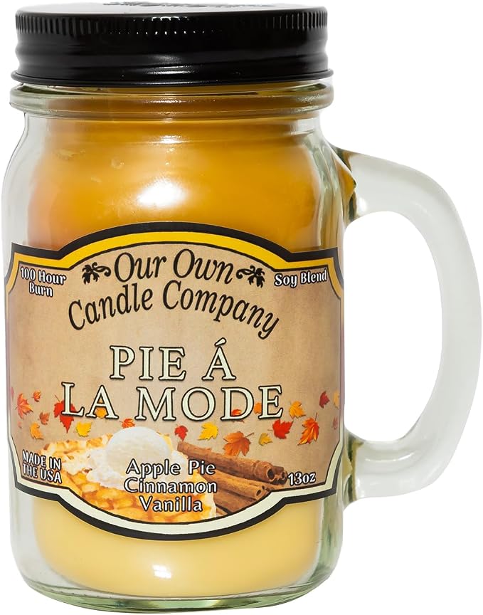 Our Own Candle Company Apple Pie Cinnamon Vanilla Scented Mason Jar Candle by OurOwnCandleCompanycandles