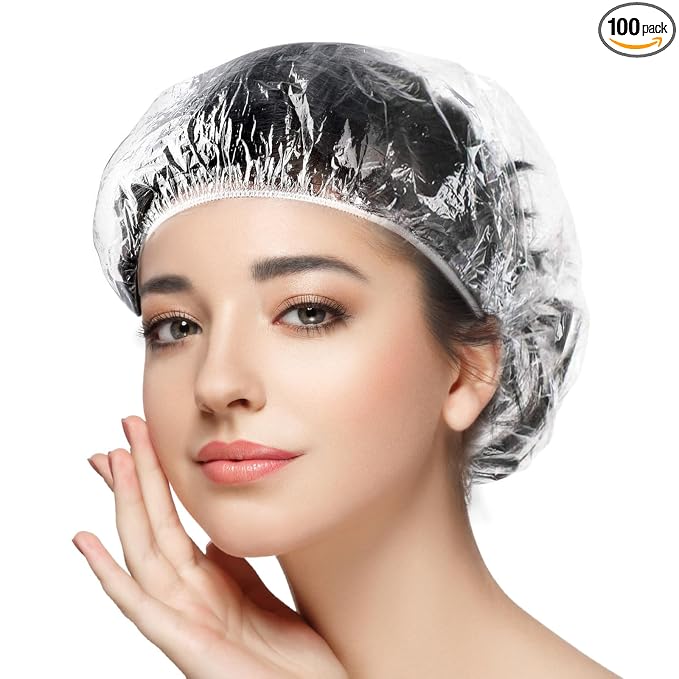 MORGLES 100 Pcs Disposable Shower Caps by Morgles