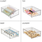 mDesign Plastic Stackable Bathroom Storage Organizer Bin - Image 7