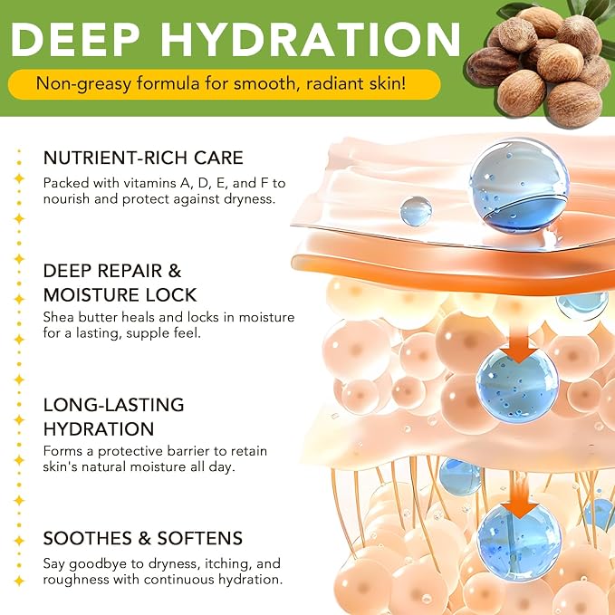 Shea Butter Raw Organic, Natural Raw Unrefined Shea Butter Hand Cream, - Image 3