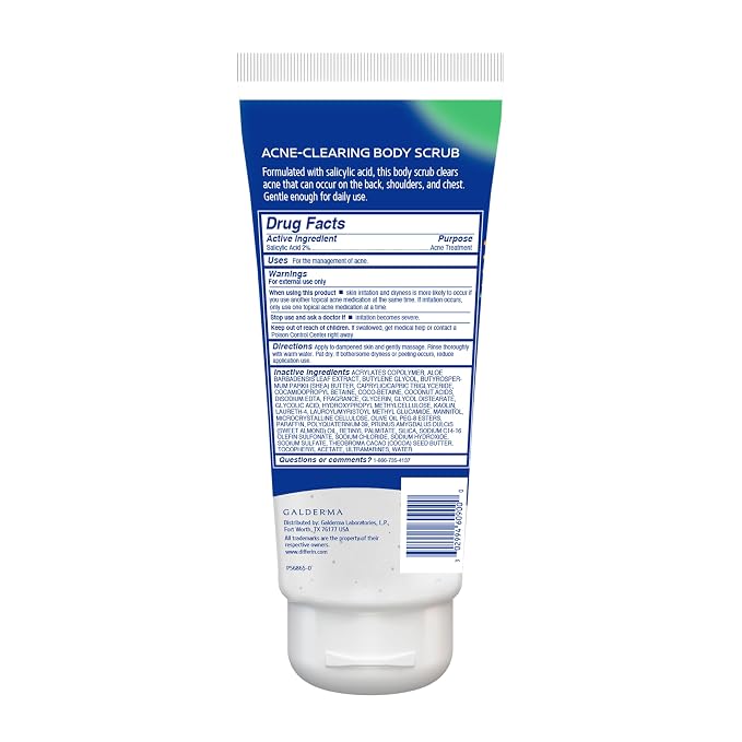 Differin Body Scrub with Salicylic Acid Acne Clearing Improves Tone and Texture - Image 7