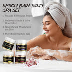 Epsom Bath Salts Gift Set for Soaking 4pcs Bath Salts - Image 2