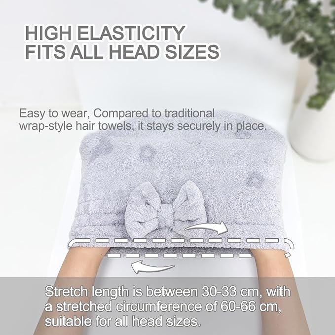 Jseng 3Packs Microfiber Hair Towel - Image 3