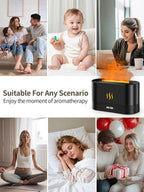 Flame Essential Oil Diffuser, 180ml Aromatherapy Diffuser - Image 2