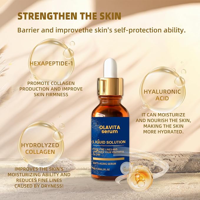 Olavita Serum, Olavita Liquid Solution Anti Aging Serum, Vitamin C & E Serum - Image 3