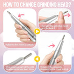 Droyek Electric Nail Drill Portable Nail Drill Professional 45000 RPM 6 Salon - Image 4