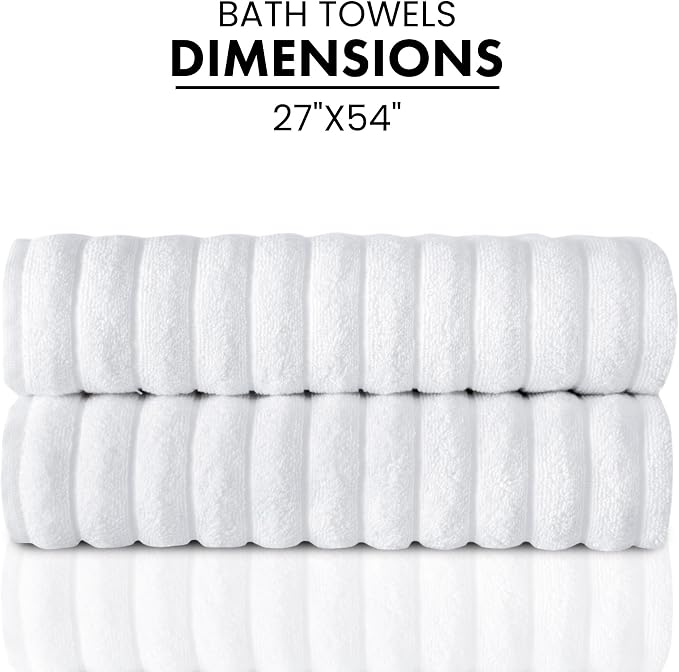 Classic Turkish Towels CTT Premium 2 Pack Bath Towels Set, Made - Image 7