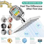 Cobbe High Pressure Filtered Shower Head Combo, Rain Shower Head - Image 3