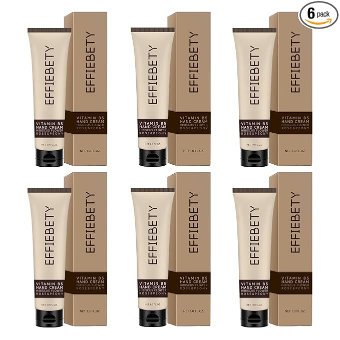 Vitamin B5 Hand Cream 6 Pack, Fast-Absorbing & Non-Greasy by Unknown