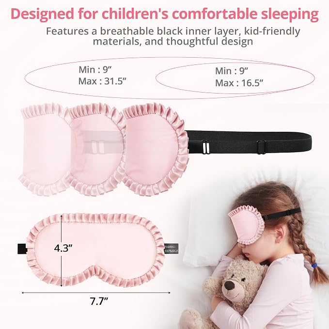 Kids Sleep Mask, 100% Real Mulberry Silk Eye Mask, Sleeping Mask - Image 5