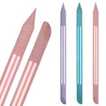 3Pcs Glass Cuticle Pusher, heemeei Dual-Ended Manicure Stick, Crystal Cuticle by heemeei