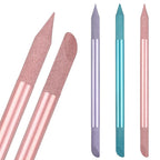 3Pcs Glass Cuticle Pusher, heemeei Dual-Ended Manicure Stick, Crystal Cuticle by heemeei