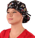 Sparkling EARTH Banded Bouffant Surgical Scrub Ponytail Working Caps and by SparklingEARTH