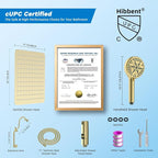 Hibbent cUPC Certified All Metal 10" Rainfall Showerhead Combo, High Pressure - Image 9