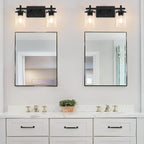 2-Lights Bathroom Vanity Lights, Matte Black Vanity Light Fixtures Over Mirror - Image 5