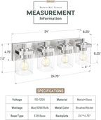 Bathroom Light Fixtures, 4-Light Vanity Light - Image 2