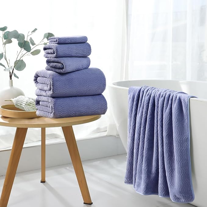 4 Piece Extra Large Bath Towel 35"x70" Oversized Bath Sheet Bath Towel Set - Image 4