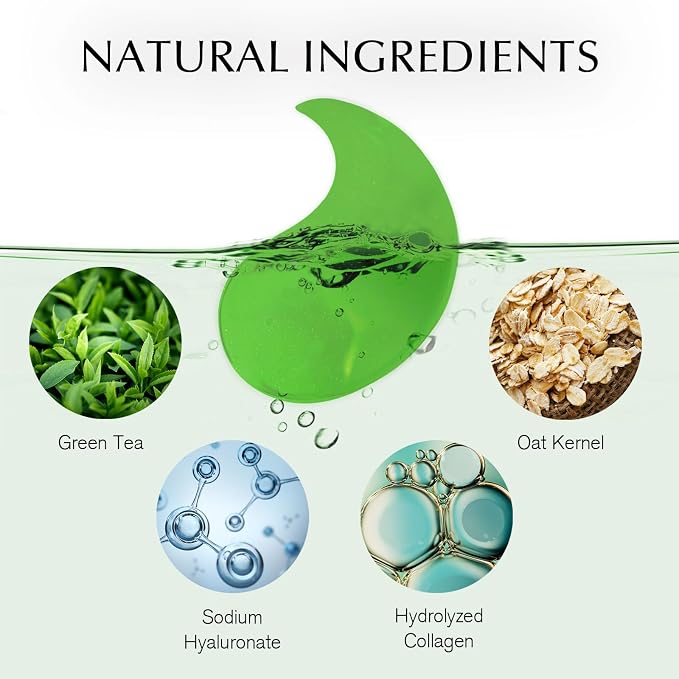 Under Eye Patches for Dark Circles: 30 Pairs Green Tea Eye Gels Pads - Image 4